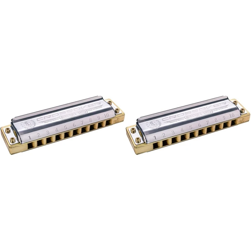Hohner M2009116X Marine Band Crossover Bb Harmonica & M2009016X Marine Band Crossover C Harmonica.