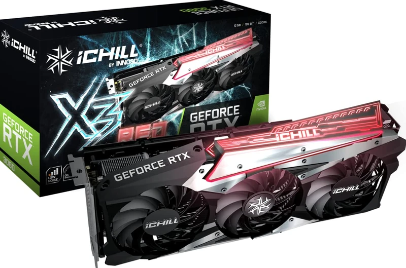 Inno3D GeForce RTX 3060 iChill X3 Red LHR, 12288 MB GDDR6
