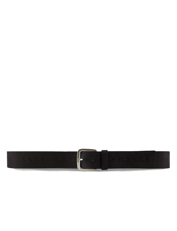 Armani Exchange Men's Logo Print Belt, Black, Small, black, S