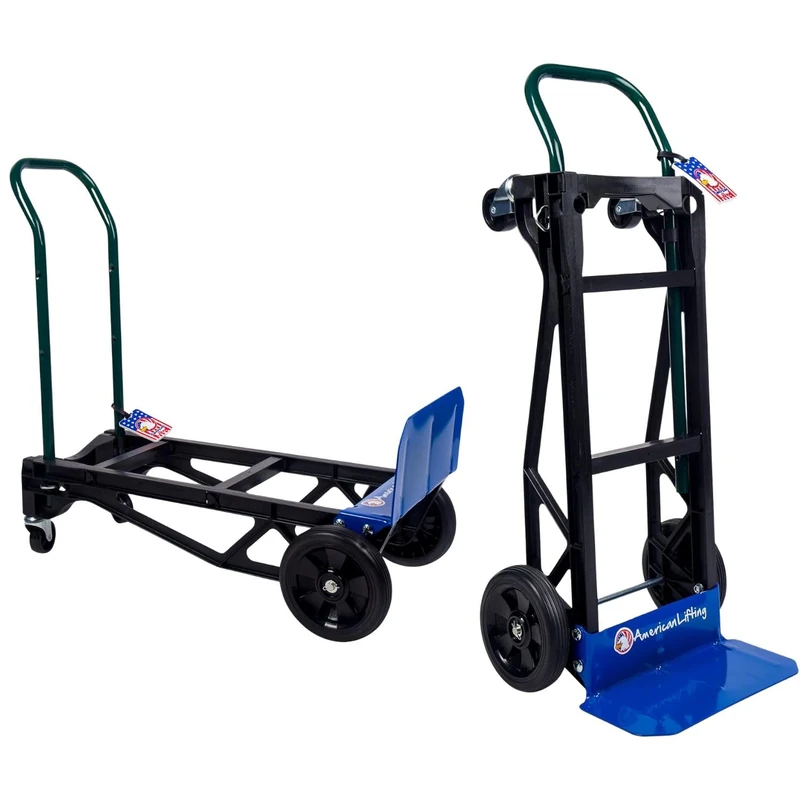 American Lifting 400 lb Capacity Ultra Lightweight Super Strong Nylon Convertible Hand Truck & Dolly
