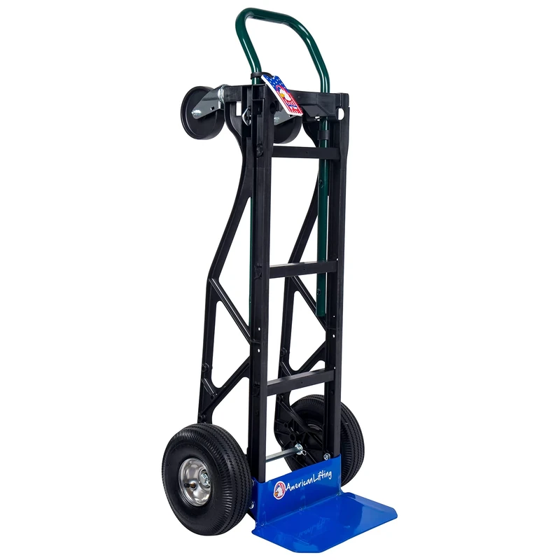 American Lifting 700 lb Capacity Ultra Lightweight Super Strong Nylon Convertible Hand Truck & Dolly