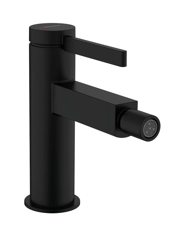 hansgrohe Finoris Single lever bidet mixer with push-open waste set, matt black, 76200670