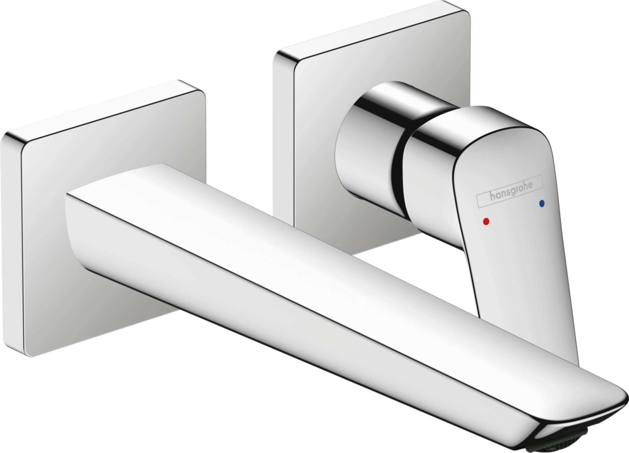 hansgrohe Logis Basin Mixer Tap for concealed installation Fine wall-mounted with spout 20,5 cm, chrome, 71256000