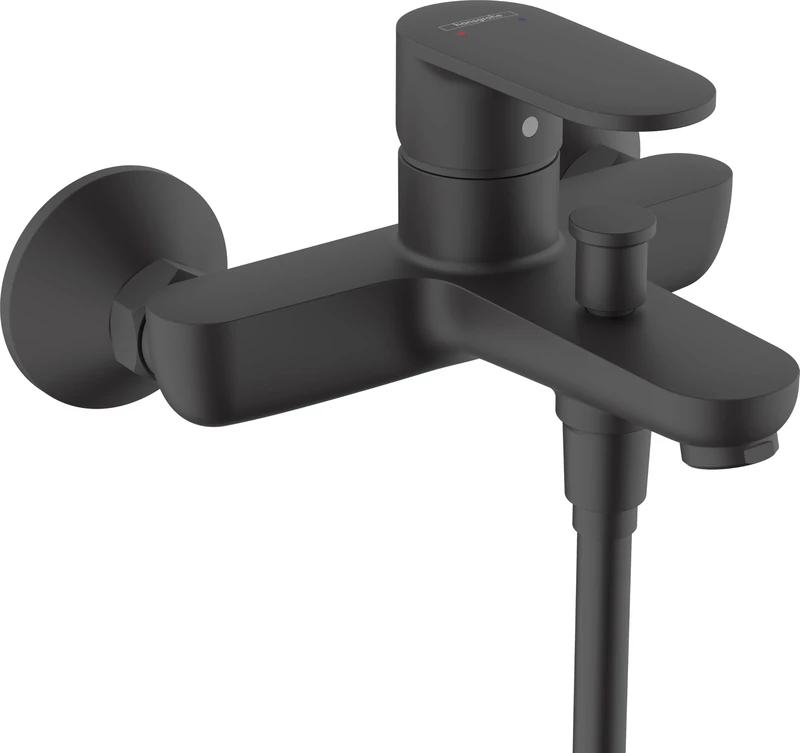 hansgrohe Vernis Blend Single lever bath mixer for exposed installation, matt black, 71440670