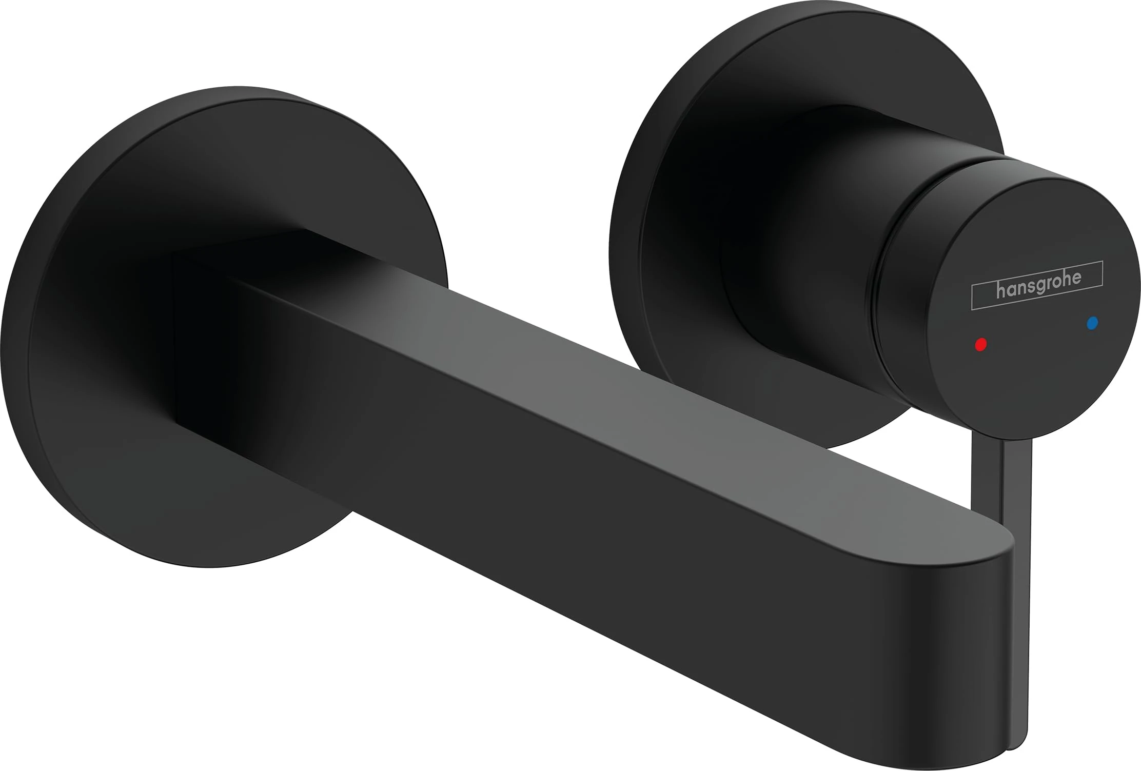 hansgrohe Finoris Basin Mixer Tap for concealed installation wall-mounted with spout 16,8 cm, matt black, 76051670