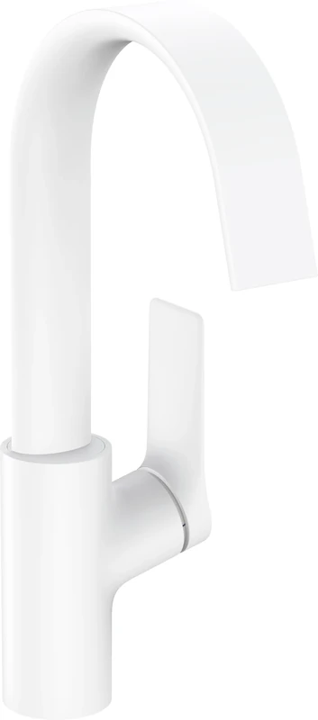 hansgrohe Vivenis Basin Mixer Tap 210 with swivel spout and pop-up waste set, matt white, 75030700