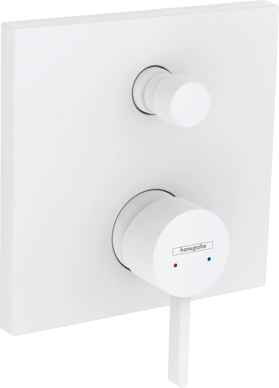 hansgrohe Finoris Single lever bath mixer for concealed installation with integrated security combination according to EN1717, matt white, 76416700