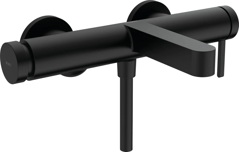 hansgrohe Finoris Single lever bath mixer for exposed installation, matt black, 76420670