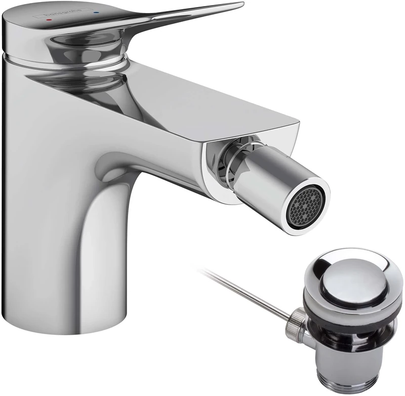hansgrohe Vivenis Single lever bidet mixer with pop-up waste set, chrome, 75200000