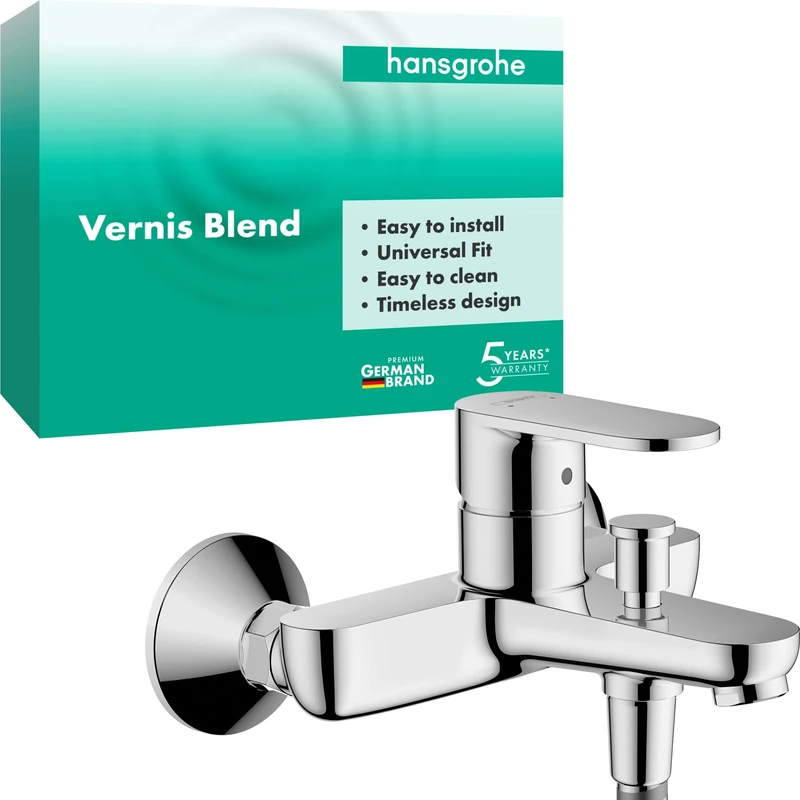 hansgrohe Vernis Blend Single lever bath mixer for exposed installation, chrome, 71440000