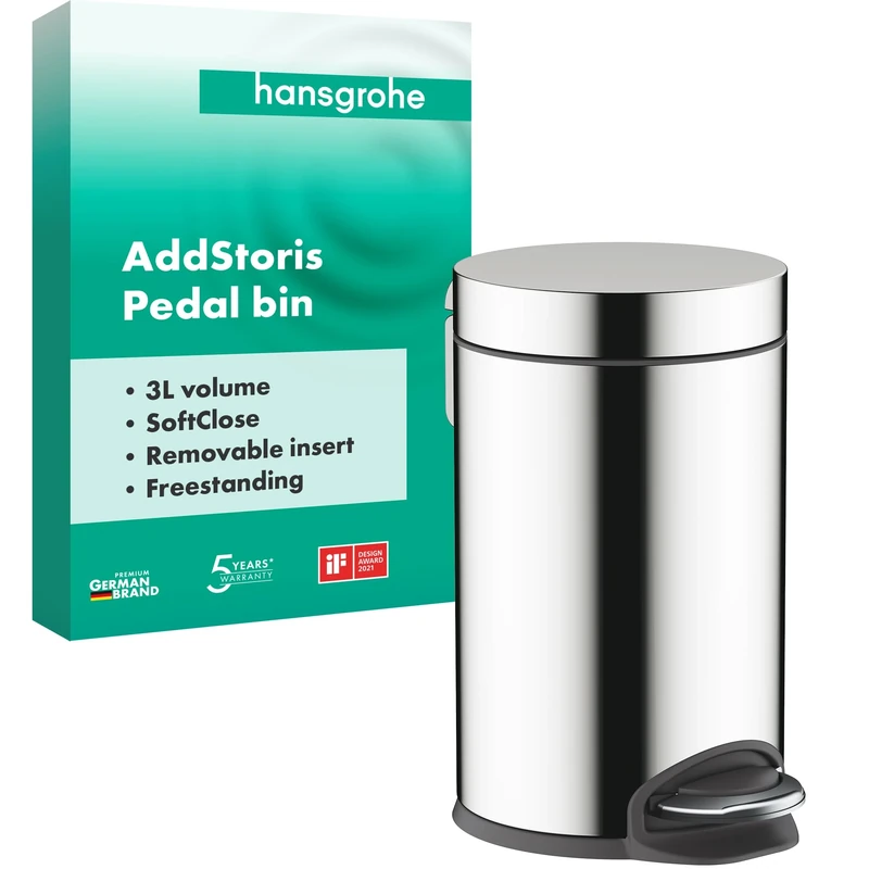 hansgrohe AddStoris Pedal Bin, chrome, 41775000