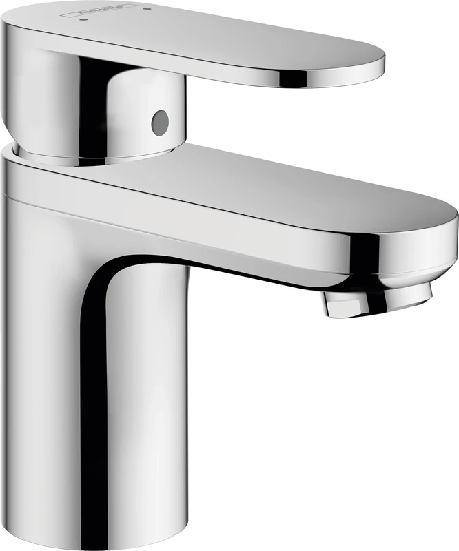 hansgrohe Vernis Blend - bathroom tap with pop-up waste set, isolated water conduction, bathroom sink tap with spout height 71 mm, basin mixer tap water-saving (EcoSmart), chrome, 71570000