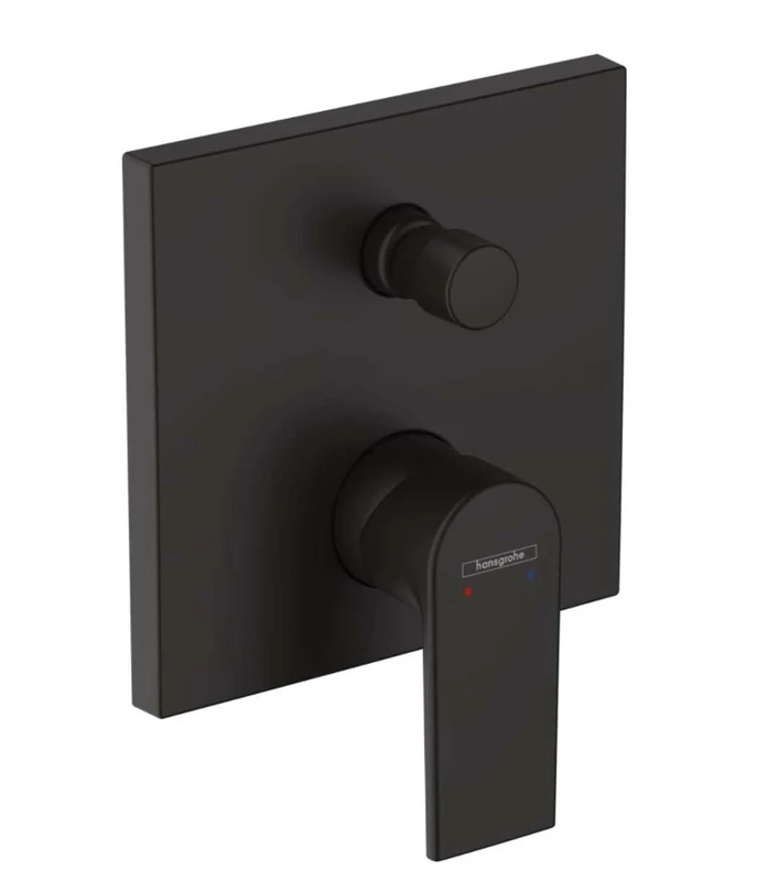 hansgrohe Vernis Shape Flush-Mounted Bath Mixer Tap for 2 Functions Matt Black