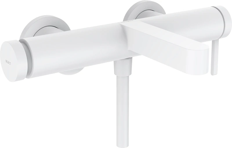 hansgrohe Finoris Single lever bath mixer for exposed installation, matt white, 76420700