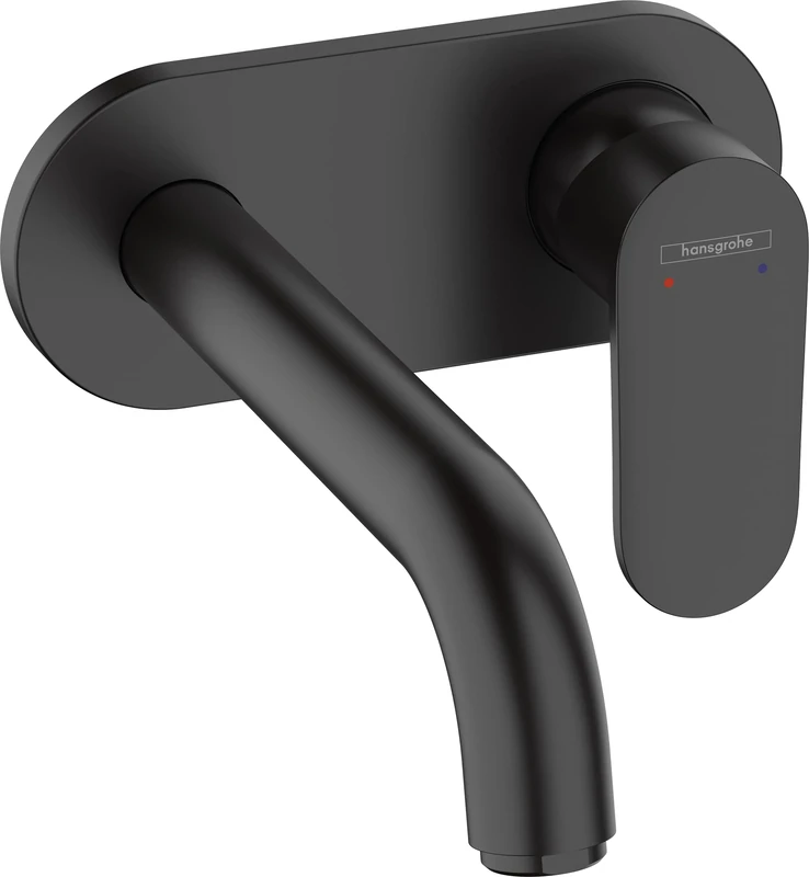 hansgrohe Vernis Blend Basin Mixer Tap for concealed installation wall-mounted with spout 20,7 cm, matt black, 71576670