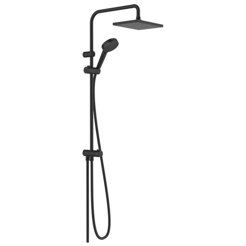 hansgrohe Vernis Shape Shower System 230 1 Spray Reno, matt black, 26282670
