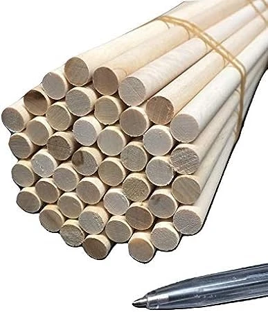 Trustleaf 10mm x 300mm Birch Hardwood Wooden Craft Sticks/Dowels - Seconds - Pack of 3 Dowels