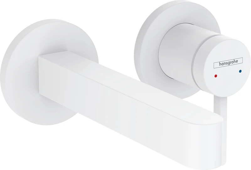 hansgrohe Finoris Basin Mixer Tap for concealed installation wall-mounted with spout 16,8 cm, matt white, 76051700