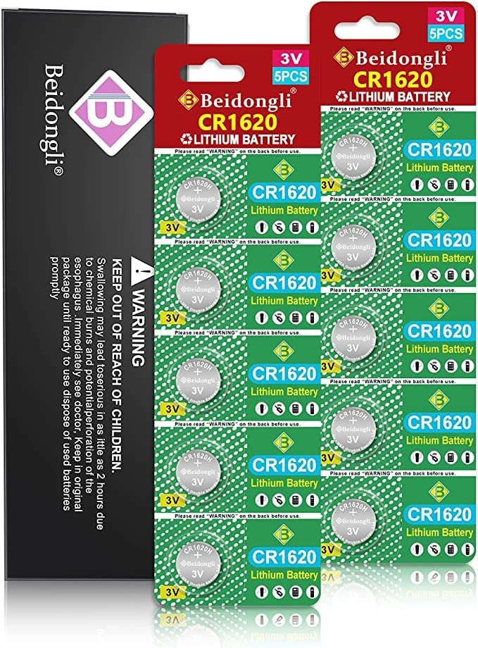 CR1620 3 Volt High Capacity Lithium Coin Battery (10 Batteries)