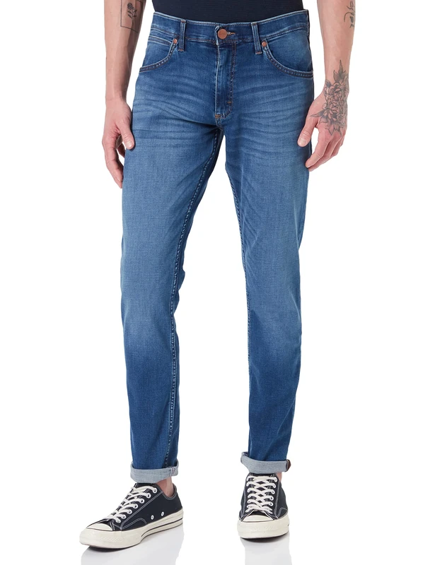 Wrangler Men's Larston Jeans, Visual Blue, 28W / 32L