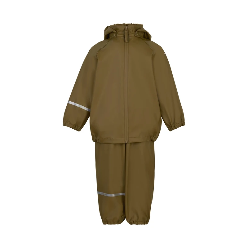 CeLaVi Unisex Kinder PU Recycled rain Set Rain Jacket, Nutria, 80