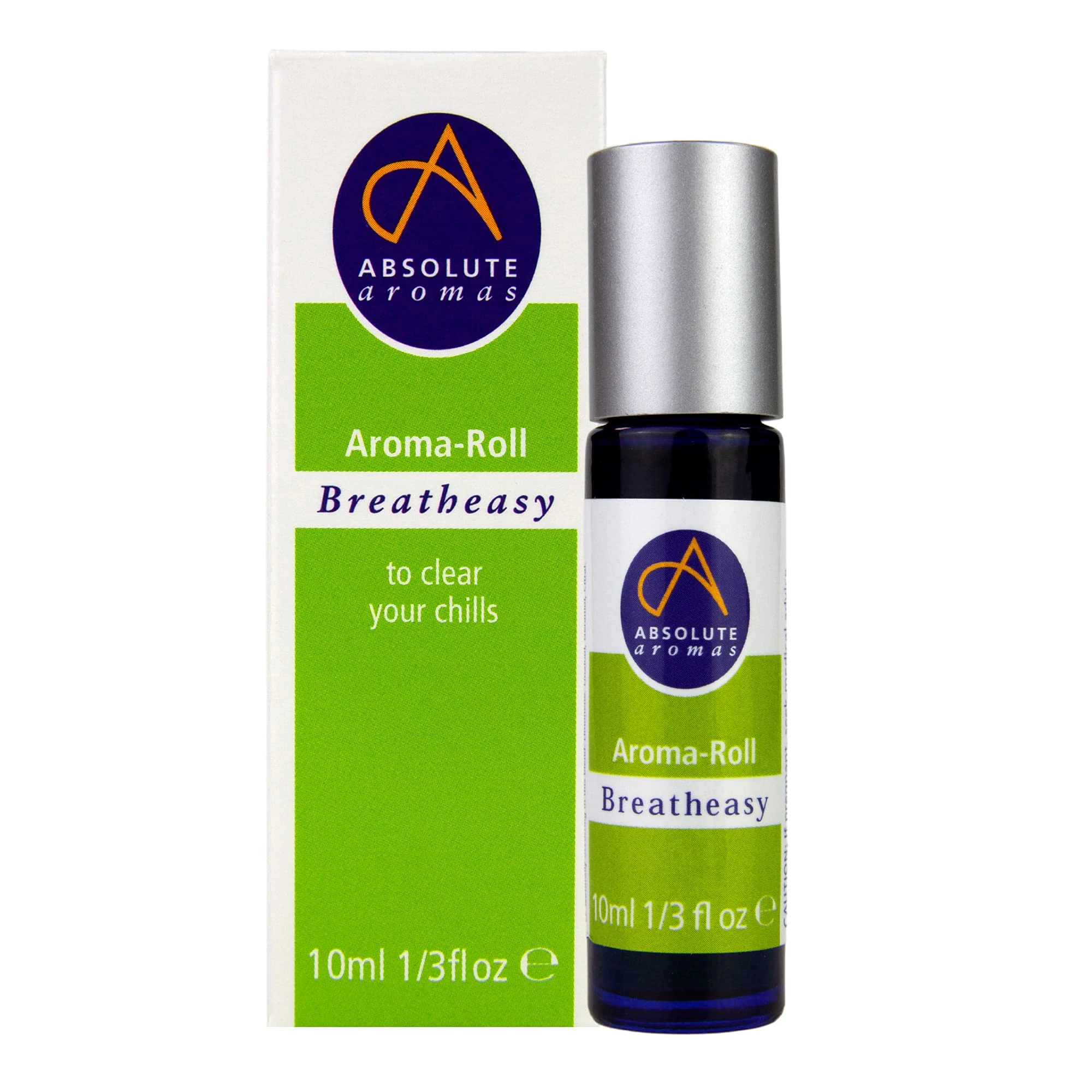 Absolute Aromas Breatheasy Aroma-Roll Roller Ball - Contains 100% Pure, Natural Eucalyptus, Tea Tree, Ravinstsara Essential Oil