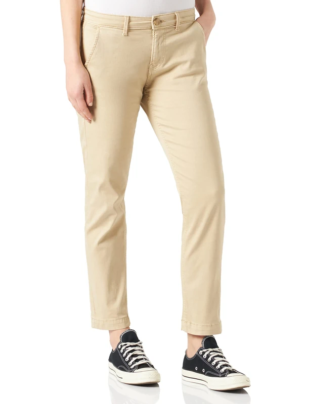 Pepe Jeans Women's Maura Pants, Brown (Stone), 33W / 34L