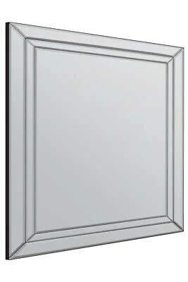 MirrorOutlet Large Modern Venetian Glass Double Edged Wall Mirror 4ft9 x 3ft9 (144cm x 116cm), Frameless, YC126
