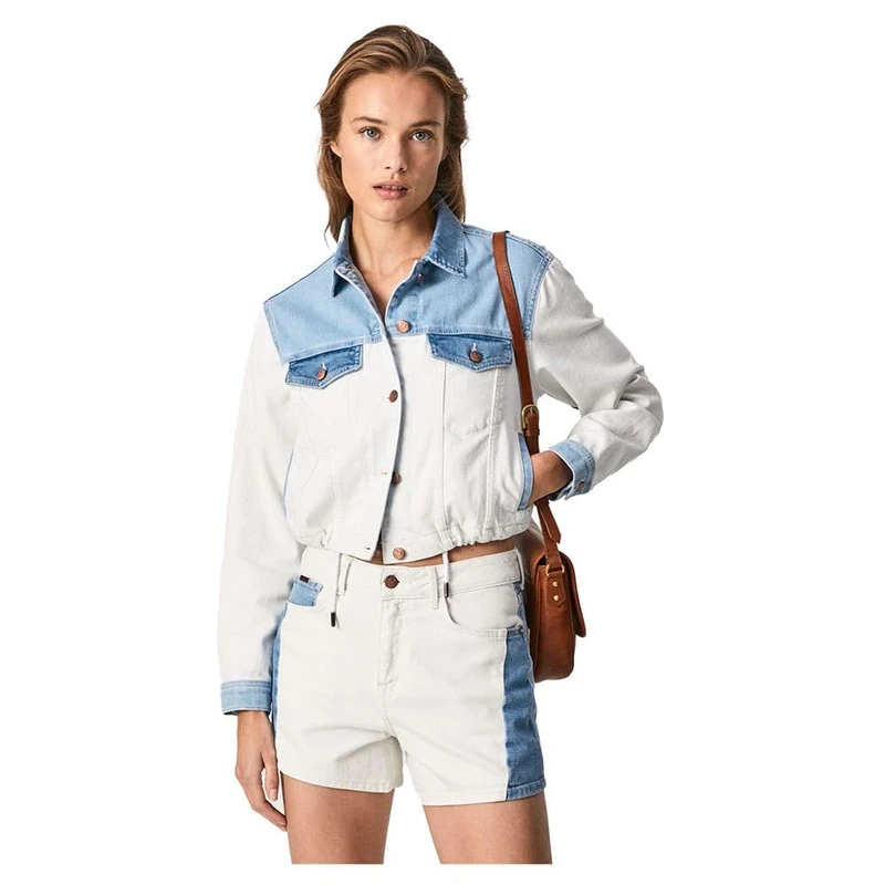 Pepe Jeans Women's Tiffany Blend Jacket, White (Denim), M