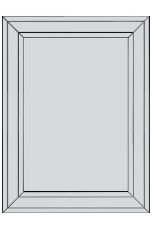 MirrorOutlet Large Venetian Modern Double-Edged Bevelled Wall Mirror 4ft8 x 3ft9 144cm x 115.5cm New, Frameless, 144 x 115.5