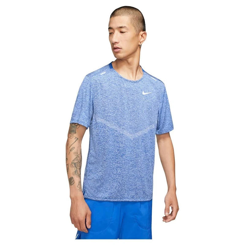 NIKE CZ9184-482 M NK DF RISE 365 SS Sweatshirt Men's Game Royal/Htr/Slicctive Silv 2XL