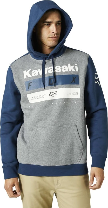 Fox Racing - Kawi Stripes Pullover Hoodie,Blue,M
