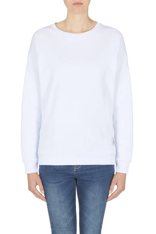 Armani Exchange Women's Side Front Logo Sweater, Black, X-Small