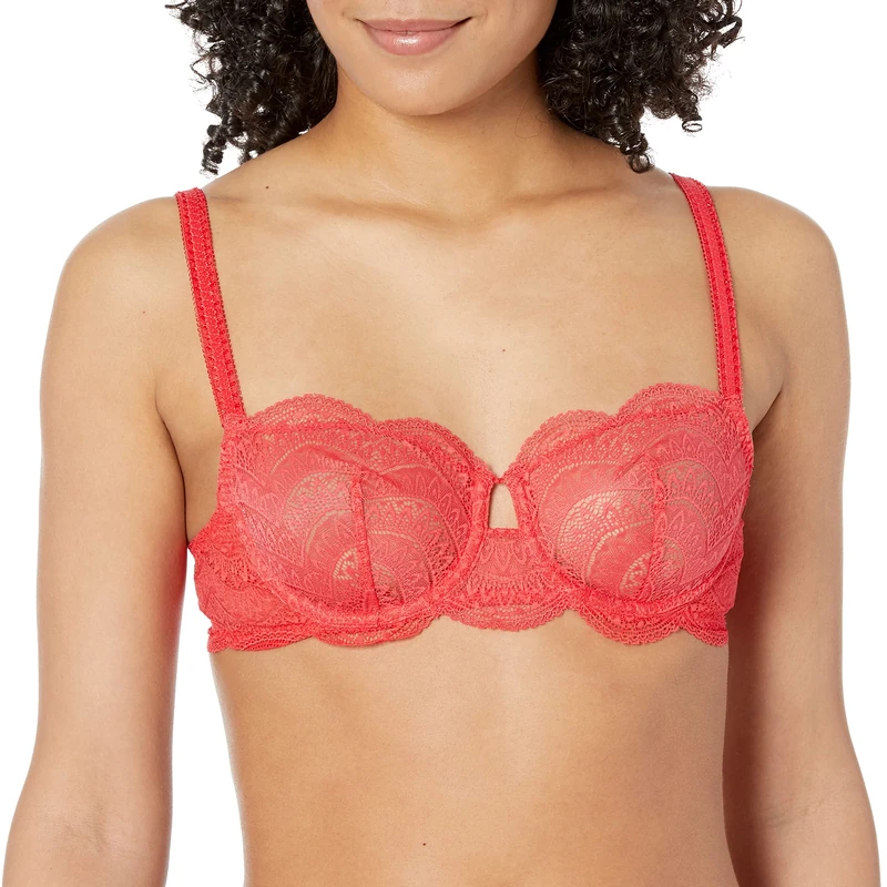 Simone Perele Women's Karma Demi Cup Bra, Folly Red, 34C