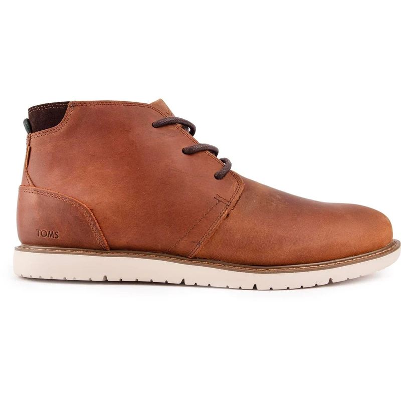 TOMS Men's Navi Chukka Boot, Topaz Brown Water Resistant Leather, 9 UK