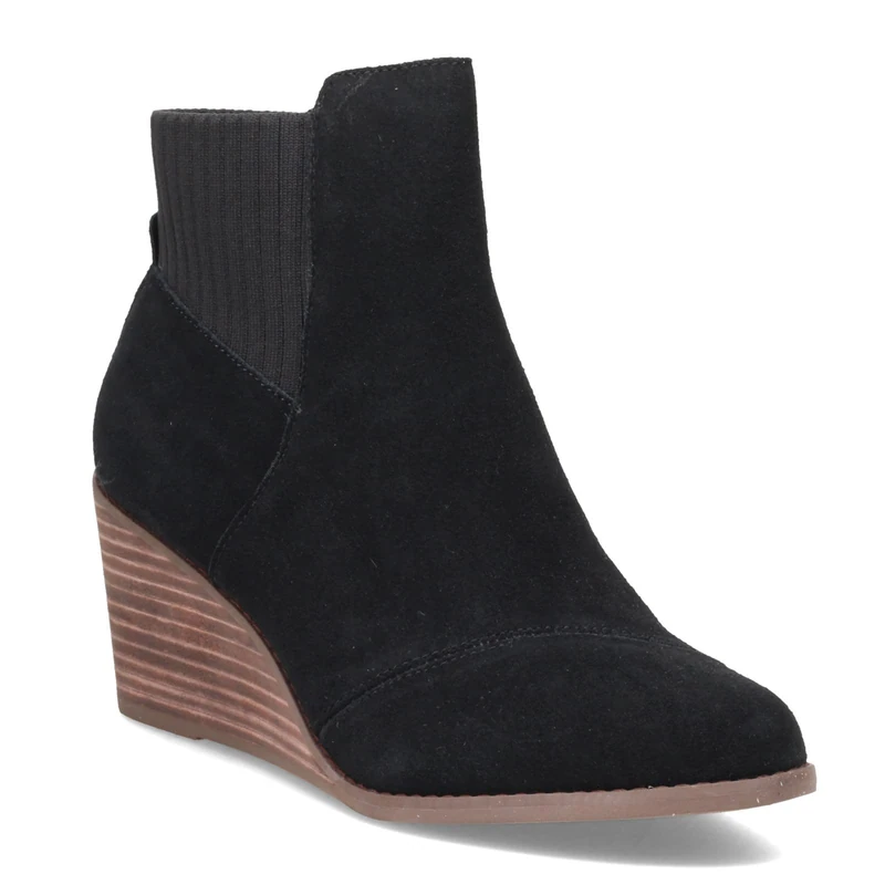 TOMS Sadie Suede Womens Black Boots-UK 8 / EU 42