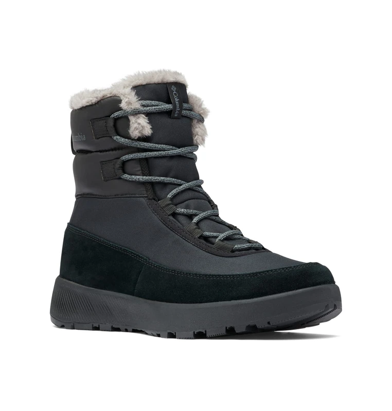 Columbia SLOPESIDE PEAK Waterproof Women's Snow Boots, Black x Graphite, 8.5 UK