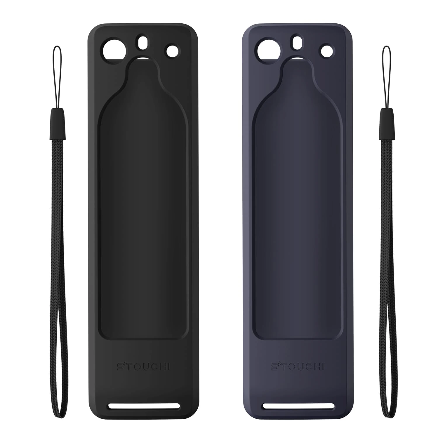 [2 Pack] Stouchi Silicone Remote Cover for TV Stick (3rd Gen/4K),Protective Case,Lightweight Anti Slip Shockproof Remote Cover Compatible with All-New 3rd Gen Remote Control (Black & Dark Blue)