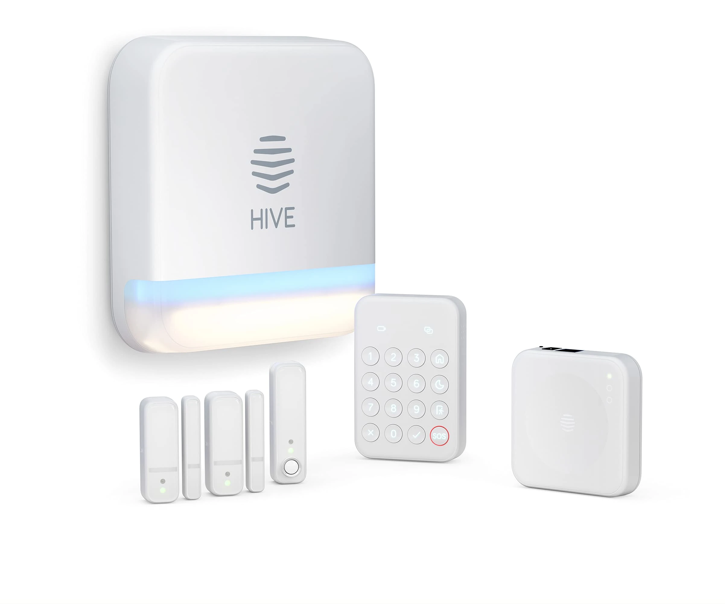 Hive 851997 HomeShield - Smart Home Security Starter Pack with hub, White, 620.0 mm*150.0 mm*620.0 mm