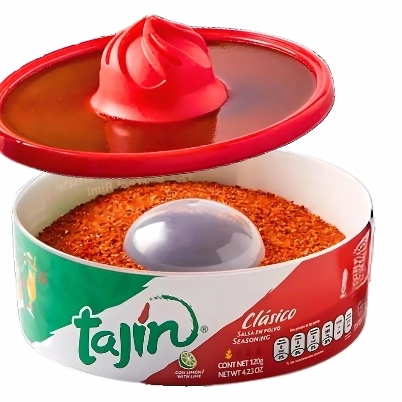 ABL Supplies Tajin Seasoning Glass Rimmer | Mexican Margarita Salt Rimmer | Fruit Seasoning for Drinks & Cocktails 120g - Image 1