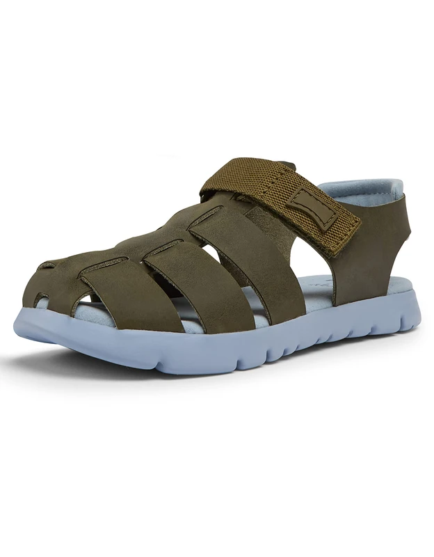 Camper K800242 Oruga Sandal Kids, T-strap sandal, Medium Green,