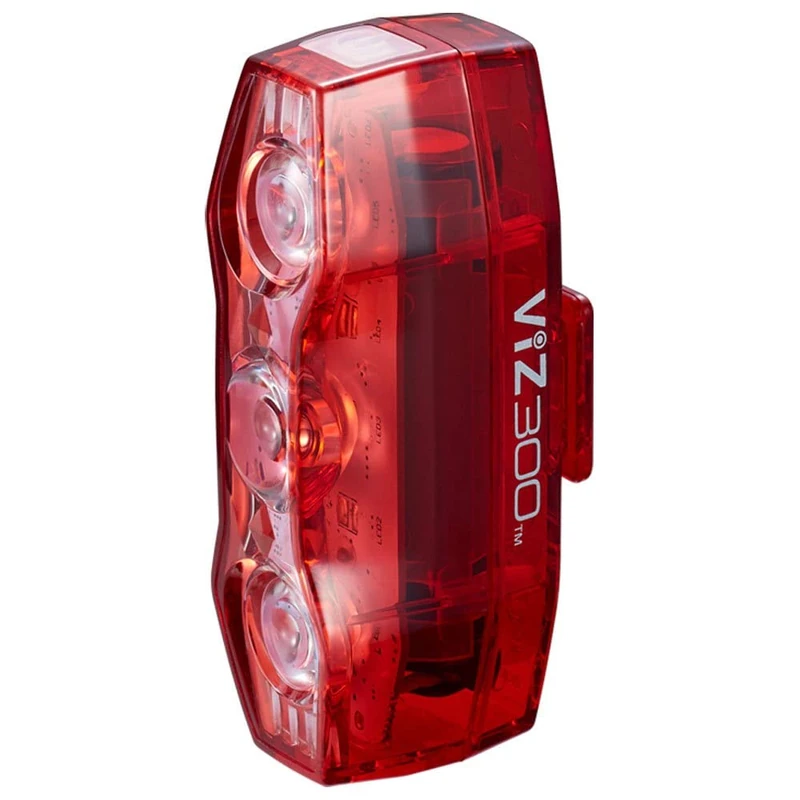 CatEye ViZ300 Rear Bike Light – Ultra-Bright 300 Lumen Rechargeable Rear Bicycle Light | OptiCube Lens & Daytime Hyperflash Mode for Maximum Visibility | USB Rechargeable | CatEye Bike Accessories