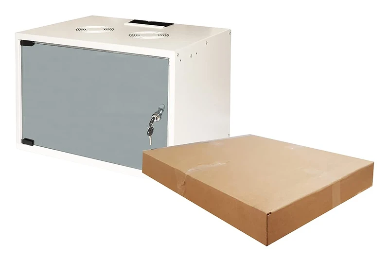 LINK LK1907U40E RACK WARDROBE 19" DISASSEMBLED 6 UNITS FROM WALL (A)370 X (L)540 X (D) 400 MM COLOUR GREY GLASS DOOR