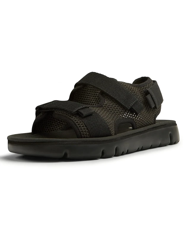 Camper K100788 Oruga Sandal, 2-strap sandal, Black,