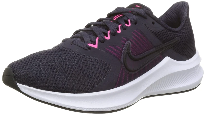 NIKE Women's Downshifter 11 Running Shoe, cave Purple/Black-Hyper Pink-Lilac, 4 UK