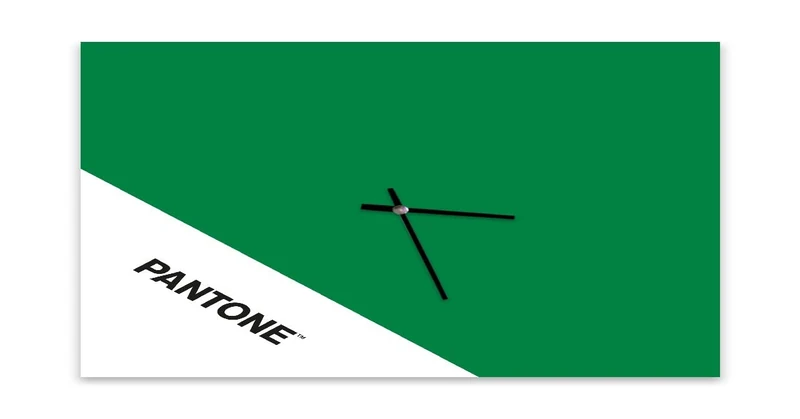 Pantone by Homemania Wall Clocks, Metal, Green/White/Black, 40x0,15x40 cm