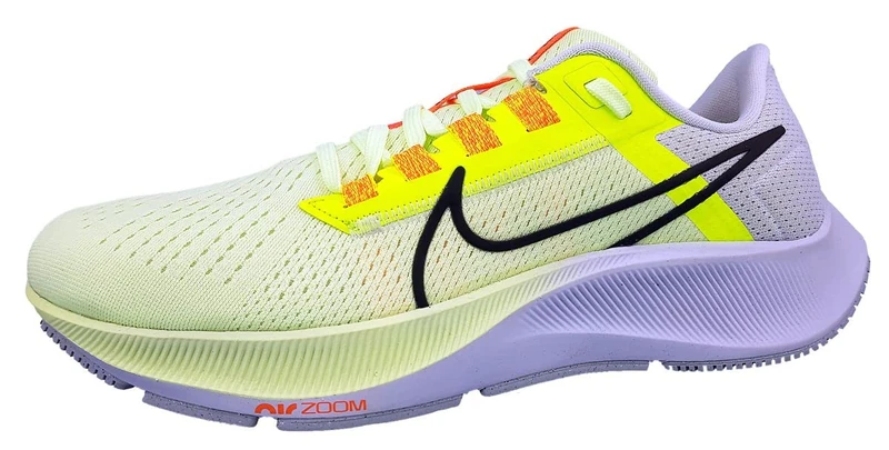 NIKE Men's Air Zoom Pegasus 38 Running Shoe, Barely Volt Black Volt Photon Dust, 10.5 UK