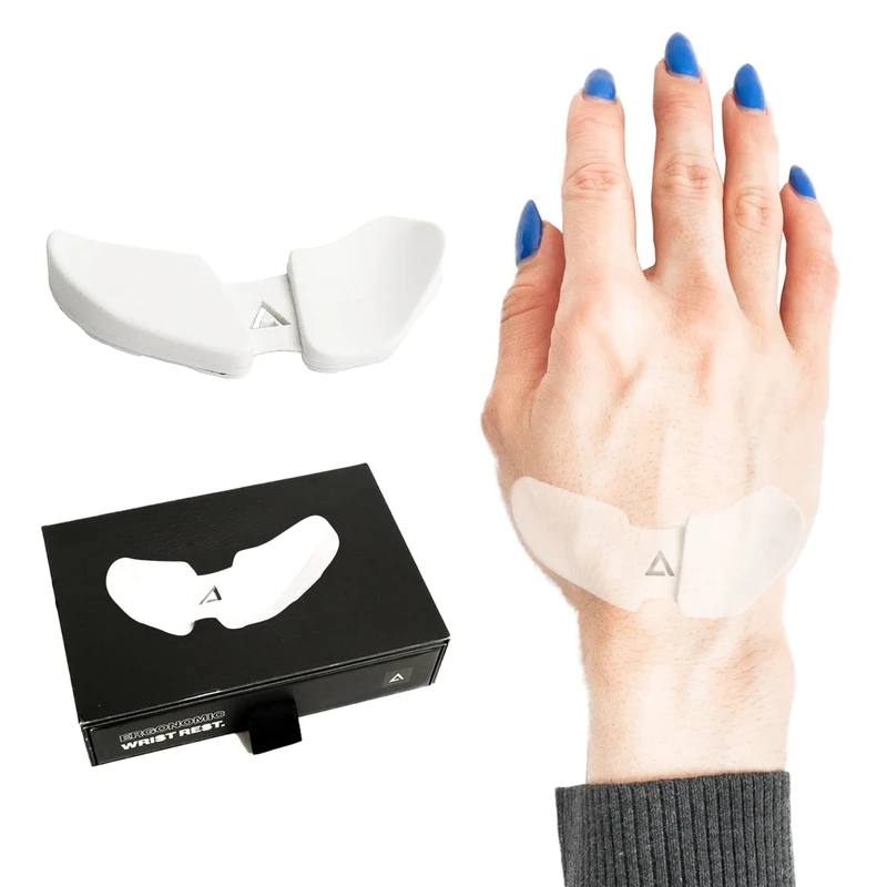 DELTAHUB Carpio 2.0 - Right-Handed Truly Ergonomic Wrist Rest for Mouse, Carpal Tunnel Support, Pain Relief, Anti-Fatigue, Easy Glide, Sleek, Office Computer, Laptop, Gaming - Small, White