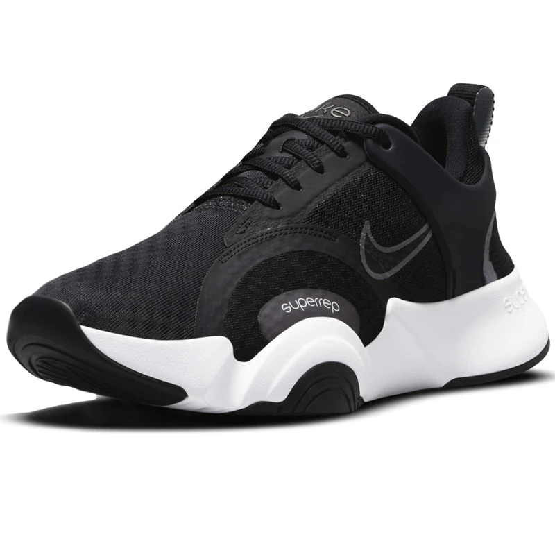 NIKE SuperRep Go 2, Gymnastics Shoe, Black/MTLC Dark Grey-White-Black,