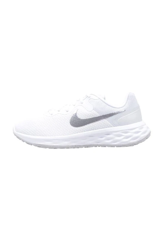 NIKE Women's W Nike Revolution 6 Nn Running Shoe, White Mtlc Silver Pure Platinum, 4.5 UK